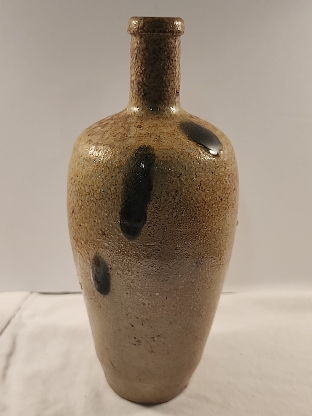 Vtg Portugal Campos Filhos Aveiro Pottery Stoneware Vase Decanter Bottle Signed